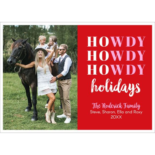 Howdy Holidays Flat Photo Cards